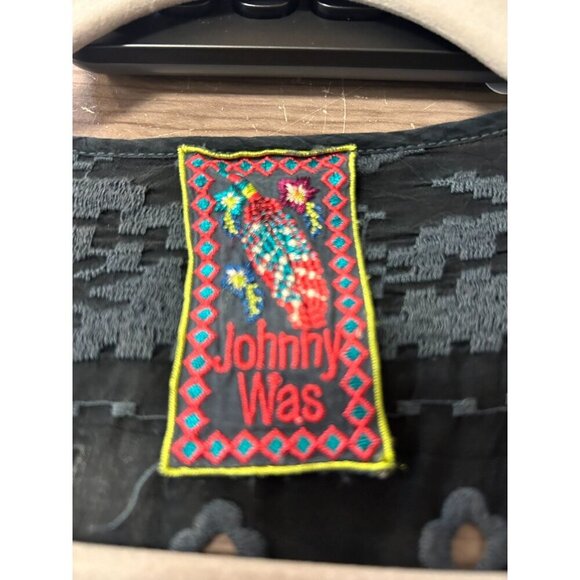 Johnny Was Black embroidered top size small - Picture 5 of 5